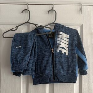Nike Dri-fit toddler Navy and Light Blue matching Hoodie Set